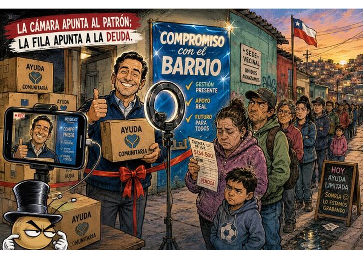 La caridad del patrón con prontuario