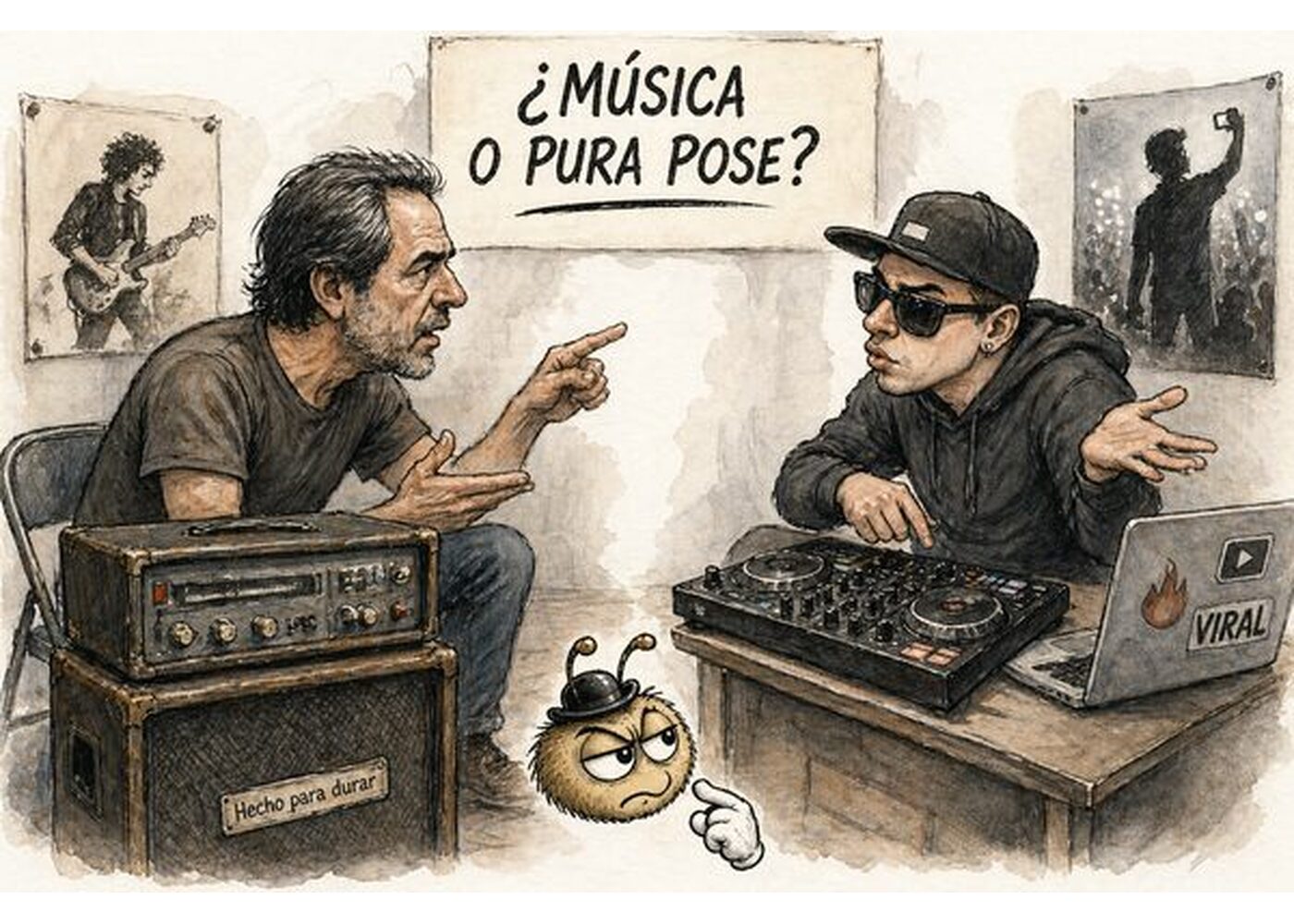 Rock y reguetón: cuando la música se vuelve partido y la pose gana terreno